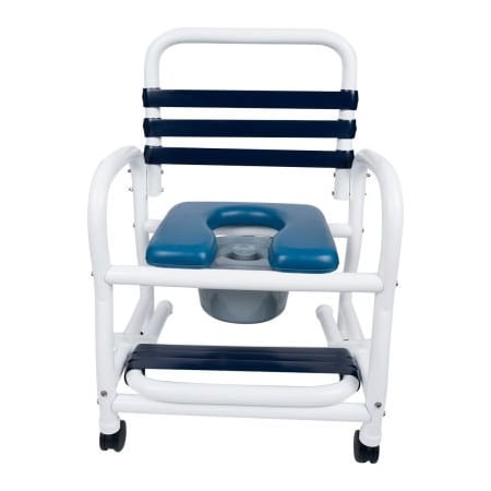 Mor-Medical International Mor Medical International Deluxe Shower Commode Chair, Slideout Footrest, 385 lb. Capacity DNE-385-3TWL-SF
